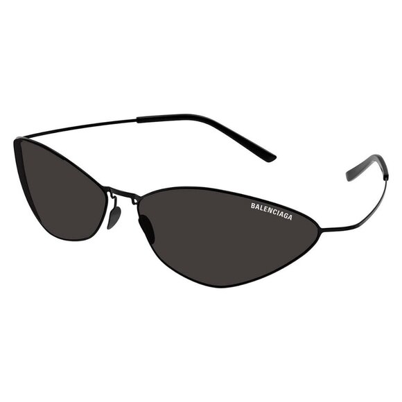 New Authentic  BALENCIAGA Black Cat Eye BB0350S 001 Sunglasses Women - Picture 1 of 5